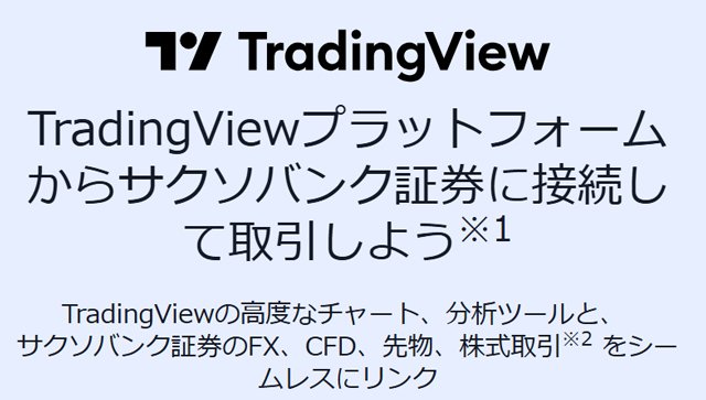 サクソバンク証券は、TradingViewで取引ができる